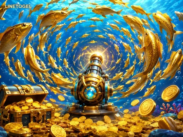 Visual hadiah dalam permainan Gold Toad Fishing